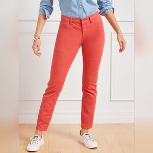 NWT Talbots Heritage Slim Ankle Jeans Coral Size 10 (10/30)